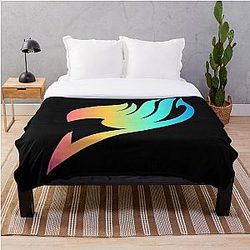 Fairy Tail Bedding Sets - Fairy Tail Rainbow Throw Blanket RB0607