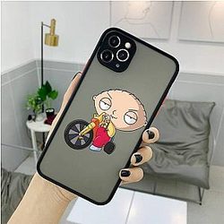Family Guy Cases - Stewie Griffin Riding On The Road Black iPhone Classic Case