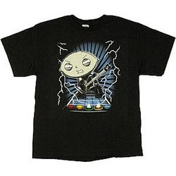 Family Guy T-Shirts - Family Guy Stewie Guitar Bolts T Shirt ST0508