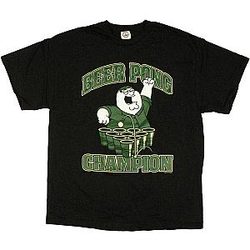 Family Guy T-Shirts - Family Guy Peter Beer Pong Champion T Shirt ST0508