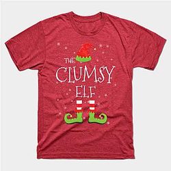 CLUMSY Elf Family Matching Christmas Group Funny Gift Classic T-shirt TP1002