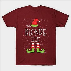 BLONDE Elf Family Matching Christmas Group Funny Giftt Classic T-shirt TP1002