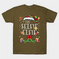 Selfie Elfie Elf Family Matching Christmas Group Gift Pajama Classic T-shirt TP1002