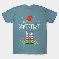 SHORTEST Elf Family Matching Christmas Group Funny Gift Classic T-shirt TP1002