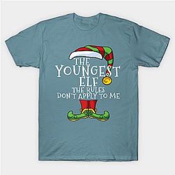 the Youngest Elf Family Matching Classic T-shirt TP1002