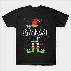 Gymnast Elf Family Matching Christmas Group Funny Gift Classic T-shirt TP1002