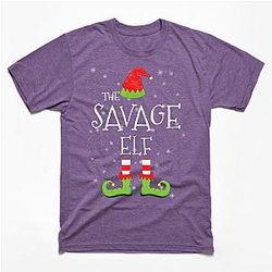 Savage Elf Family Matching Christmas Group Funny Gift Classic T-shirt TP1002