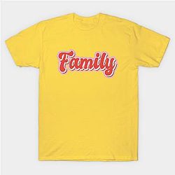 Family Aesthetic Pink Red Retro 80s 90s Pin up Groovy Classic T-shirt TP1002