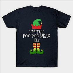 I am Poo Poo Head Elf Funny  Family Christmas Classic T-shirt TP1002