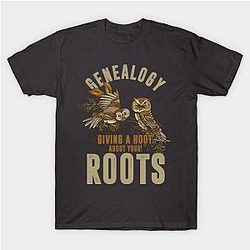 Genealogy Owl Roots Genealogist Family Gift Classic T-shirt TP1002