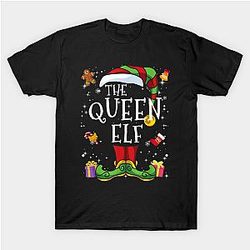 Queen Elf Family Matching Christmas Group Gift Pajama Classic T-shirt TP1002
