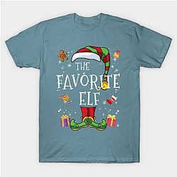Favorite Elf Family Matching Christmas Group Funny Pajama Classic T-shirt TP1002