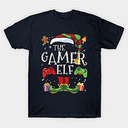 Gamer Elf Family Matching Christmas Group Funny Gift Pajama Classic T-shirt TP1002