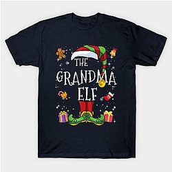 Grandma Elf Family Matching Christmas Group Gift Pajama Classic T-shirt TP1002