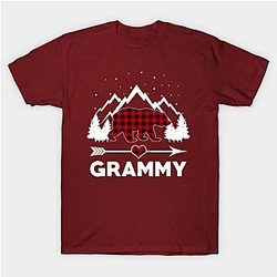 Grammy Bear Buffalo Plaid Matching Family Christmas Pajama Classic T-shirt TP1002