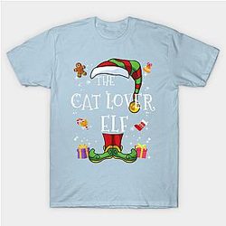 Cat lover Elf Family Matching Christmas Classic T-shirt TP1002