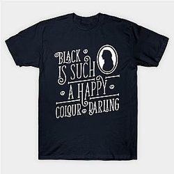 Morticia Addams - Black Happy Colour - Typography Classic T-shirt TP1002