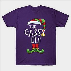 Gassy Elf Family Matching Christmas Group Funny Pajama T-Shirt Classic T-shirt TP1002