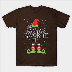 SANTAS FAVORITE Elf Family Matching Christmas Group Funny Gift Classic T-shirt TP1002