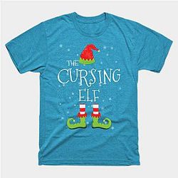 CURSING Elf Family Matching Christmas Group Funny Gift Classic T-shirt TP1002