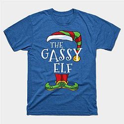 the Gassy Elf Family Matching Christmas Classic T-shirt TP1002