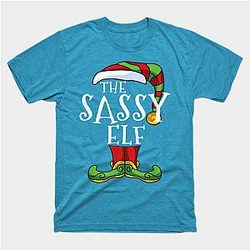 the Sassy Elf Family Matching Christmas Classic T-shirt TP1002