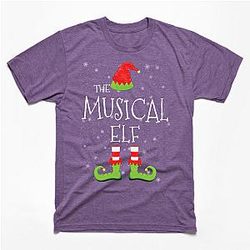 MUSICAL Elf Family Matching Christmas Group Funny Gift Classic T-shirt TP1002