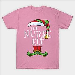 the Nurse Elf Family Matching Christmas Classic T-shirt TP1002