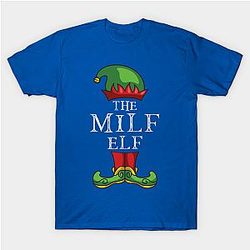 The Milf Elf Matching Family Christmas Pajama Classic T-shirt TP1002