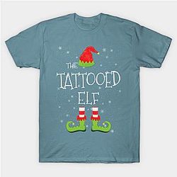 TATTOOED Elf Family Matching Christmas Group Funny Gift Classic T-shirt TP1002