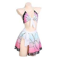 Demon Slayer Swimsuits - Kochou Shinobu Bathing Bikini Swimsuit Set