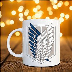 Attack On Titan Mugs - Attack On Titan Logo 15oz Anime Ceramic Coffee Mug