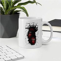 Attack On Titan Mugs - Titan In The Wall 11oz Anime Ceramic Coffee Mug