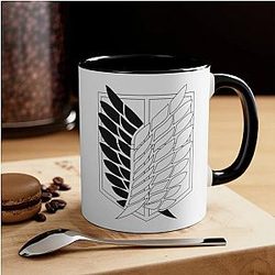 Attack On Titan Mugs - Attack On Titan Logo 11oz Anime Ceramic Coffee Mug