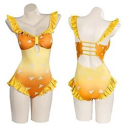 Demon Slayer Swimsuits - Agatsuma Zenitsu Cosplay Bikini