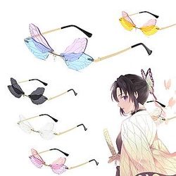 Demon Slayer Sunglasses - Shinobu Metal Rimless Anime Eyewear