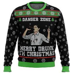 Merry Drunk I'm Christmas Sterling Archer Black Ugly Christmas Sweater ANA2207