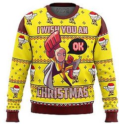 One Punch Saitama Ok Ugly Christmas Sweater ANA2207