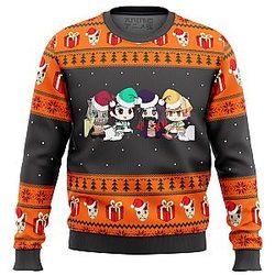 Demon Slayer Chibi Ugly Christmas Sweater ANA2207