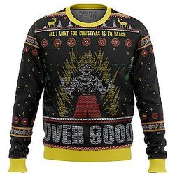Dragonball Z Goku Over 9000 Ugly Christmas Sweater ANA2207