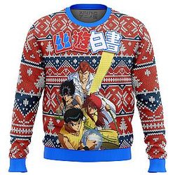 Ghost Fighter Yu Yu Hakusho Alt Ugly Christmas Sweater ANA2207