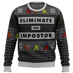 Eliminate the Impostor Among Us Ugly Christmas Sweater ANA2207