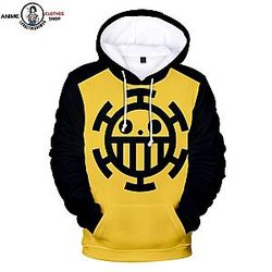 One Piece Hoodie - Fashion Fashion Hooded 3D Print Casual Pullover Hoodie