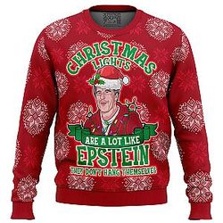 Xmas Lights Are Like Epstein Ugly Christmas Sweater ANA2207