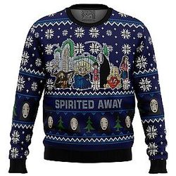 Studio Ghibli Spirited Away Squad Ugly Christmas Sweater ANA2207