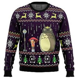Studio Ghibli Totoro Rain Miyazaki Ugly Christmas Sweater ANA2207