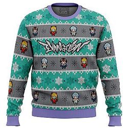 Evangelion Units Neon Genesis Evangelion Ugly Christmas Sweater ANA2207