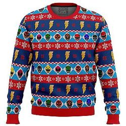 Mighty Helmets Power Rangers Ugly Christmas Sweater ANA2207