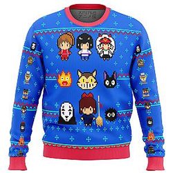 Studio Ghibli Blue Ugly Christmas Sweater ANA2207