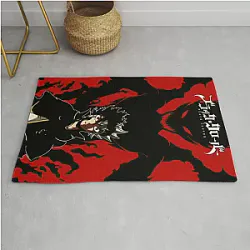 Black Clover Rugs - Black Clover Asta Anime Printed Soft Rug